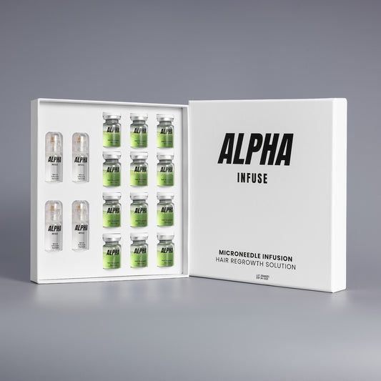 AlphaInfuse Microneedling Hair Regrowth System – Made with Panax Ginseng, Eclipta Prostrata, Peppermint & Ginger Root, Infused Deep into Your Scalp to Stop Hair Loss and Regrow Thicker Hair in 4 Weeks